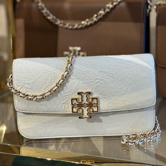 Tory Burch Handbags - Tory Burch Cream Leather Crossbody Bag includes Gift Bag